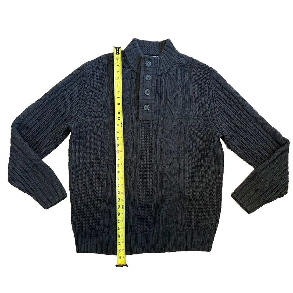 Cabela's Mens Heavy Weight Knit Sweater With Buttons Large Gray - Picture 4 of 6